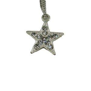 Star Crystal Silvertone Pendant Silver Tone 52169